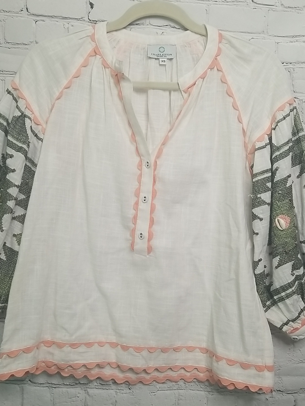 CHARLESTON SHOE CO Womens Top XSmall 100% Cotton Shells